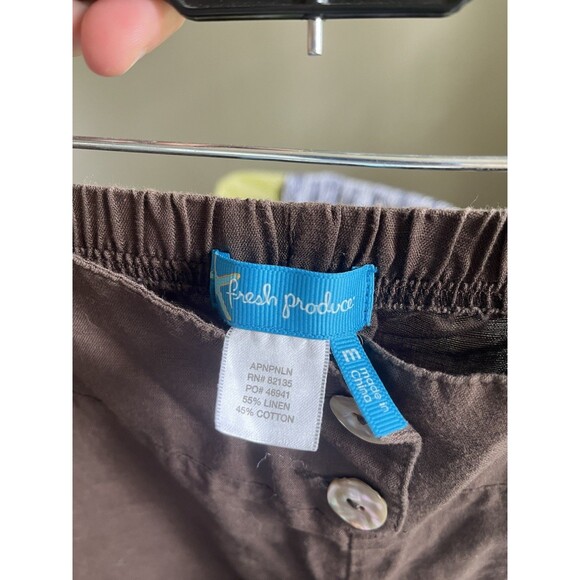 Fresh Produce Brown Beach Linen Blend Pants Women Size Medium - Picture 6 of 6